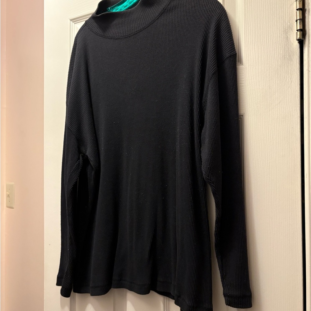 Westport Ladies Black Turtleneck Sweater, 2x